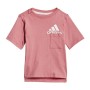 Completo Sportivo per Bambini Adidas Badge of Sport Summer Corallo