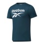 Maglia a Maniche Corte Uomo Reebok Workout Ready Supremium Ciano