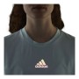 Maglia Sportiva a Maniche Corte Adidas Aeroready You for You Ciano Chiaro