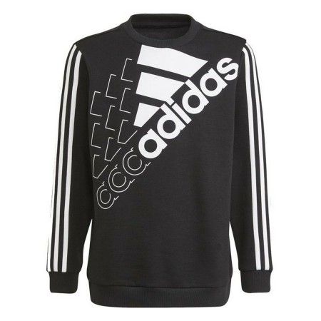 Felpa per Bambini Adidas Essentials Logo K Nero