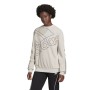 Felpa senza Cappuccio Donna Adidas Giant Logo Beige