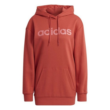 Felpa con Cappuccio Donna Adidas Essentials Logo Rosso