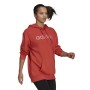 Felpa con Cappuccio Donna Adidas Essentials Logo Rosso