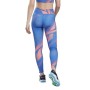 Leggings Sportivo da Donna Reebok MYT Printed Azzurro