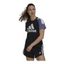 Maglia a Maniche Corte Donna Adidas Sportswear Colorblock Nero