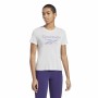 Maglia a Maniche Corte Donna Reebok Workout Ready Supremium Porpora Bianco