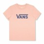 Maglia a Maniche Corte Donna Vans Drop V SS Crew-B W Peach Salmone