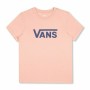 Maglia a Maniche Corte Donna Vans Drop V SS Crew-B W Peach Salmone