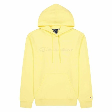 Felpa con Cappuccio Champion Script Logo Hoodie M Giallo