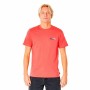 Maglia a Maniche Corte Uomo Rip Curl Revival Inverted M Salmone