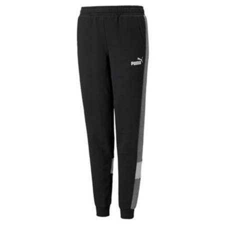 Pantalone di Tuta per Bambini Puma Essentials+ Colorblock K Nero