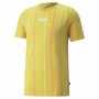 Maglia a Maniche Corte Uomo Puma Modern Basics Stripe M Giallo