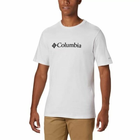 Maglia a Maniche Corte Uomo Columbia Basic Logo Bianco Uomo