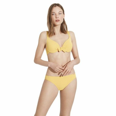 Slip Ysabel Mora Liscio Bikini Giallo