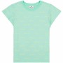 Maglia a Maniche Corte Donna Crewneck Champion Croptop Acquamarina