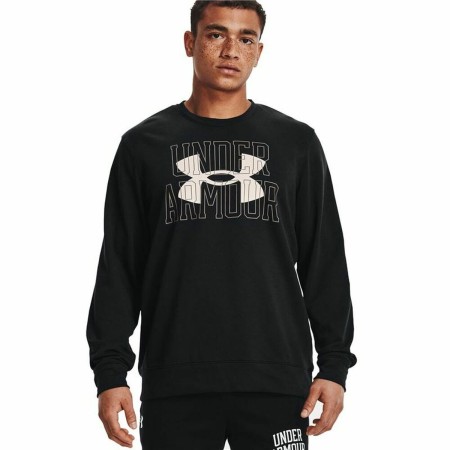 Maglia a Maniche Lunghe Uomo Under Armour Logo Crew Nero