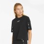 Maglia a Maniche Corte Donna Puma Tape Crop Nero