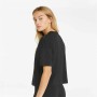 Maglia a Maniche Corte Donna Puma Tape Crop Nero