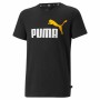 Maglia Sportiva a Maniche Corte Puma Essentials+ Two-Tone Logo Nero