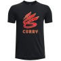 Maglia a Maniche Corte Uomo Under Armour Curry Lightning Logo Nero