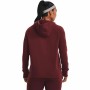 Felpa con Cappuccio Donna Under Armour Rival Fleece Rosso Granato