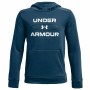 Felpa con Cappuccio Bambino Under Armour Fleece Graphic Azzurro