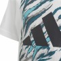 Maglia a Maniche Corte per Bambini Adidas Water Tiger Graphic Bianco