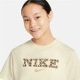 Maglia a Maniche Corte per Bambini Nike Sportswear Beige