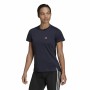 Maglia a Maniche Corte Donna Adidas Aeroready Designed 2 Move Nero Azzurro