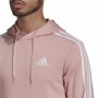 Felpa con Cappuccio Uomo Adidas Essentials Wonder Mauve 3 Stripes Rosa