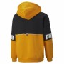 Felpa con Cappuccio Uomo Puma Power Colorblock Nero Giallo