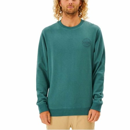 Felpa senza Cappuccio Uomo Rip Curl Re Entry Crew Azzurro