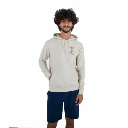 Felpa con Cappuccio Uomo Hurley Beige