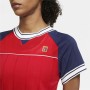 Maglia a Maniche Corte Donna Nike Tennis Azzurro Rosso