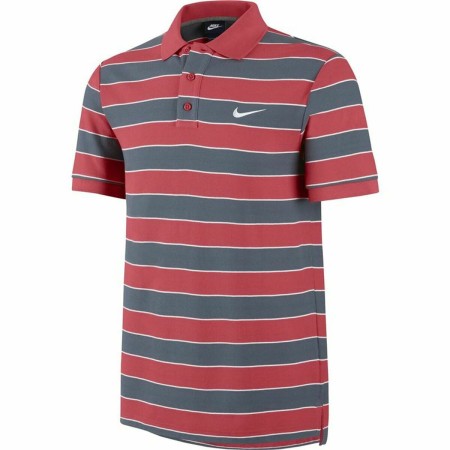 Polo a Maniche Corte Uomo Nike Matchup Stripe 2 Grigio Rosso