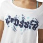 Maglia a Maniche Corte Donna Reebok Floral Easy Crossfit Bianco