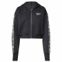 Giacca Sportiva da Donna Reebok Tape Pack Full Zip Nero