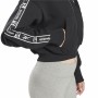 Giacca Sportiva da Donna Reebok Tape Pack Full Zip Nero