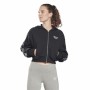 Giacca Sportiva da Donna Reebok Tape Pack Full Zip Nero