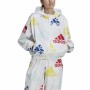 Giacca Sportiva da Donna Adidas Essentials Multi-Colored Logo Bianco