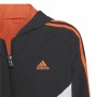 Giacca Sportiva da Bambini Adidas Colorblock Nero