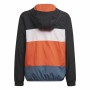 Giacca Sportiva da Bambini Adidas Colorblock Nero