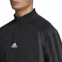 Maglia a Maniche Lunghe Uomo Adidas 1/4-Zip Nero