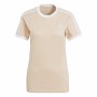 Maglia a Maniche Corte Donna Adidas Classics 3 Stripes Beige