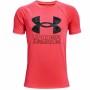 Maglia a Maniche Corte Bambino Under Armour Tech Hybrid Rosso