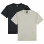 Maglia a Maniche Corte Uomo Champion Crew-Neck Nero 2 Pezzi Grigio chiaro