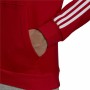 Felpa con Cappuccio Uomo Adidas Essentials Fleece 3 Stripes Rosso