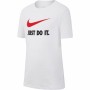 Maglia a Maniche Corte per Bambini Nike Sportswear Bianco