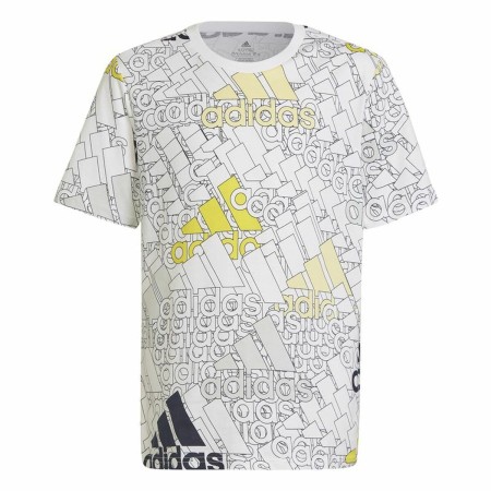 Maglia a Maniche Corte per Bambini Adidas Brand Love Bianco