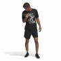 Pantaloni Corti Sportivi da Uomo Adidas Hiit Movement Nero 7"